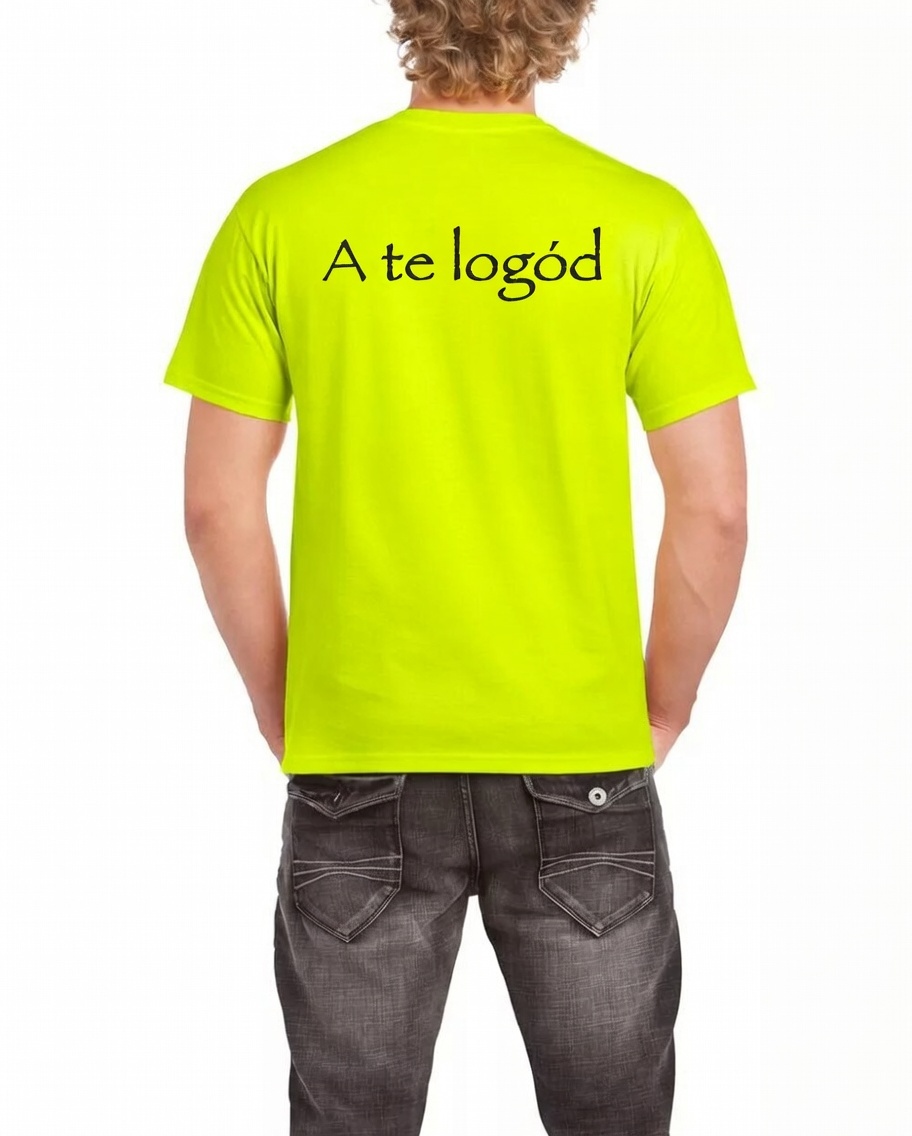 Gildan 2000 Fluo Sárga Fényvisszaverő Póló Logózva / Feliratozva – galéria